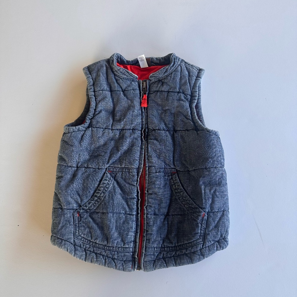Tea Collection Denim Chambray Vest size 4-5 years boy girl